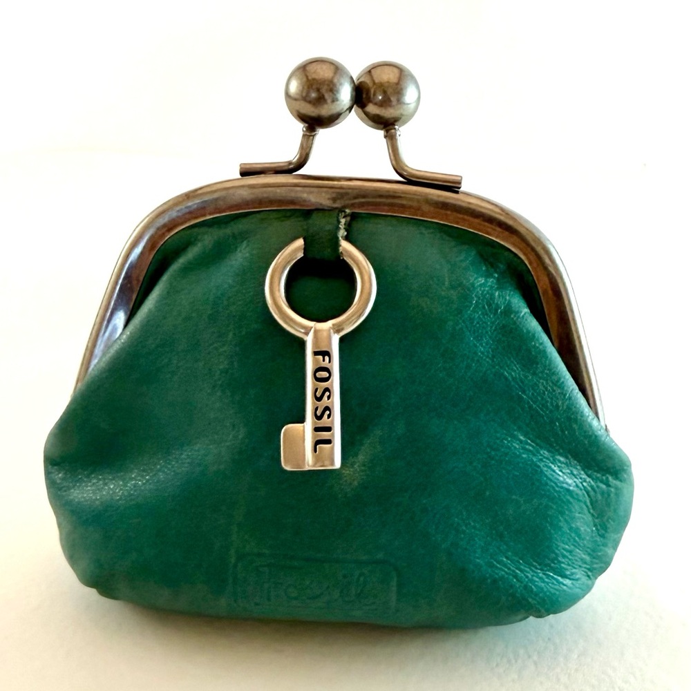 Fossil Key Leather Kisslock Coin Purse - Picture 2 of 9